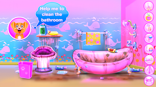 اسکرین شات 1 بازی Puppy Home House Cleaning