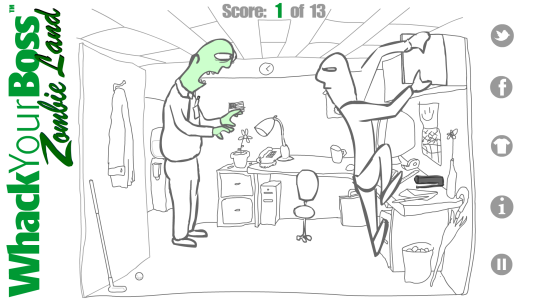 اسکرین شات 1 بازی Whack Your Boss ~ Zombie Land