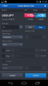 اسکرین شات برنامه FXCM Trading Station Mobile 4