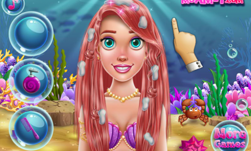 اسکرین شات بازی Princess Mermaid Haircut Salon 2
