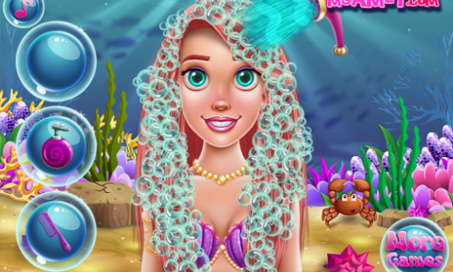 اسکرین شات بازی Princess Mermaid Haircut Salon 3