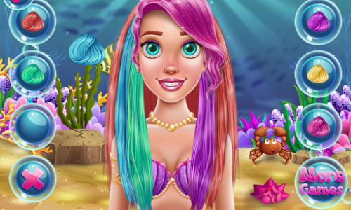 اسکرین شات بازی Princess Mermaid Haircut Salon 4