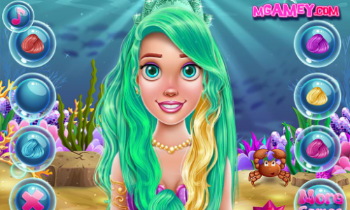 اسکرین شات بازی Princess Mermaid Haircut Salon 5