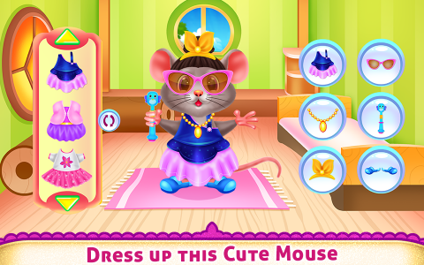 اسکرین شات برنامه Cute Mouse Caring And Dressup 8