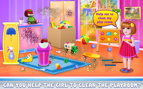اسکرین شات 7 برنامه Daddy Messy House Cleaning