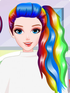 اسکرین شات بازی Rainbow Hair Style Hairdresser 1