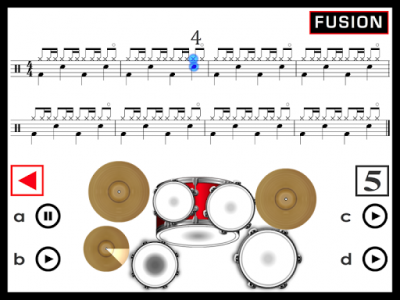اسکرین شات برنامه How to play a real Drum Set: ROCK, BLUES, JAZZ 7