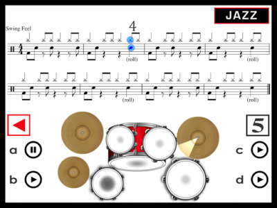 اسکرین شات برنامه How to play a real Drum Set: ROCK, BLUES, JAZZ 6