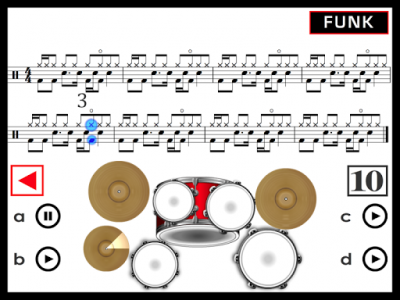 اسکرین شات برنامه How to play a real Drum Set: ROCK, BLUES, JAZZ 4