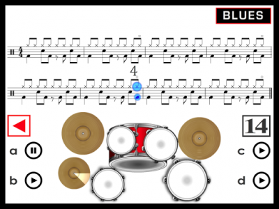 اسکرین شات برنامه How to play a real Drum Set: ROCK, BLUES, JAZZ 3