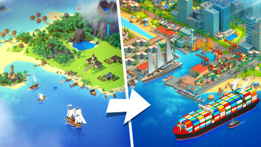 اسکرین شات 1 بازی Sea Port: Cargo Boat Tycoon