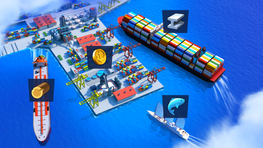 اسکرین شات 5 بازی Sea Port: Cargo Boat Tycoon