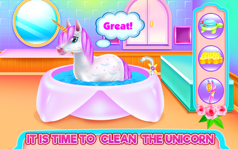 اسکرین شات برنامه Cute Unicorn Caring & Dressup 2