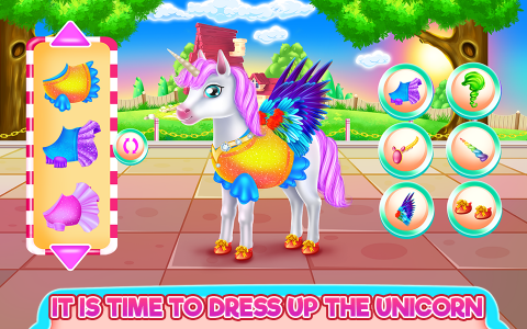 اسکرین شات برنامه Cute Unicorn Caring & Dressup 7