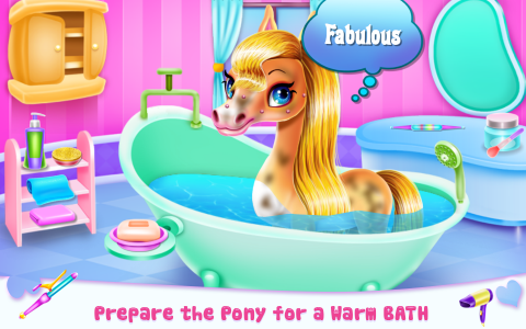 اسکرین شات برنامه Rainbow Pony Beauty Salon 1
