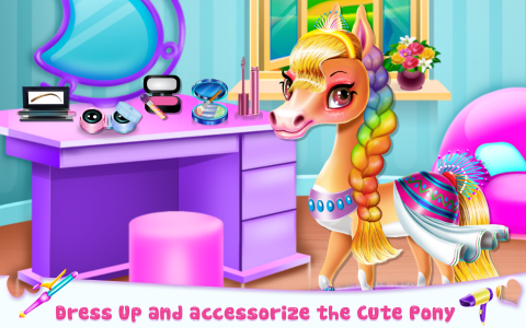 اسکرین شات برنامه Rainbow Pony Beauty Salon 8