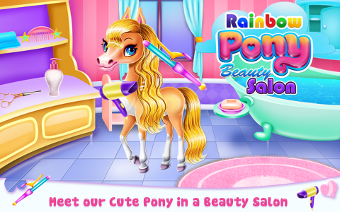 اسکرین شات برنامه Rainbow Pony Beauty Salon 3