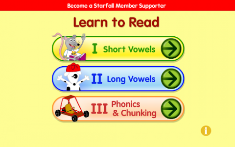 اسکرین شات برنامه Starfall Learn to Read 1