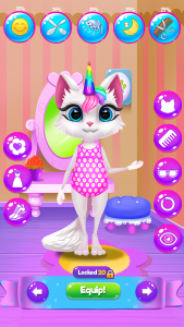 اسکرین شات بازی Kitty Kate Unicorn Daily Care 6