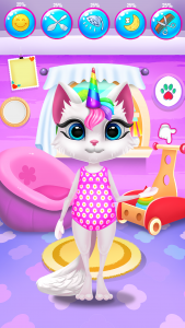 اسکرین شات بازی Kitty Kate Unicorn Daily Care 4