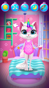 اسکرین شات بازی Kitty Kate Unicorn Daily Care 5