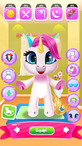 اسکرین شات برنامه My Little Unicorn: Virtual Pet 1