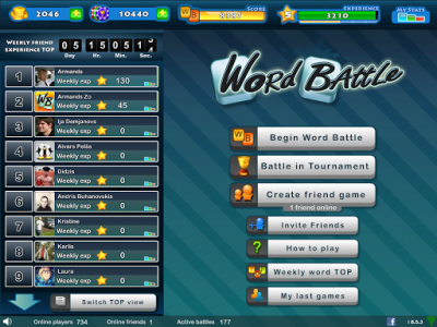 اسکرین شات بازی Word Battle 6