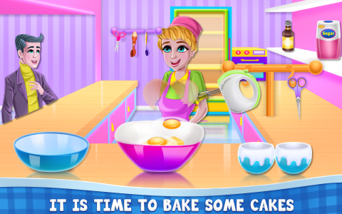 اسکرین شات 5 برنامه Bakery Land Serve and Deco