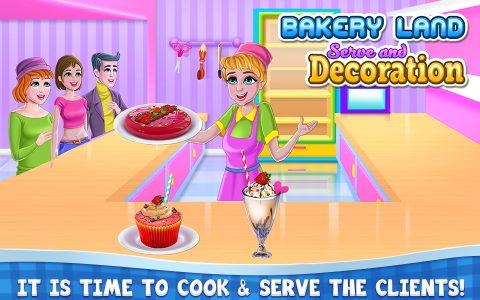 اسکرین شات برنامه Bakery Land Serve and Deco 3