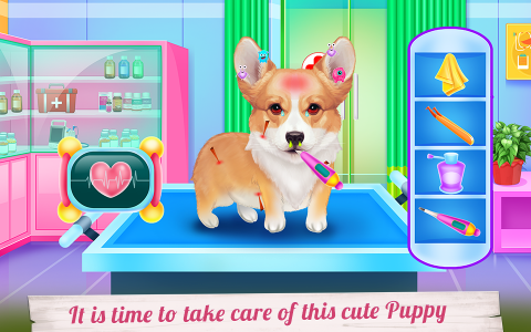 اسکرین شات برنامه Cute Corgis Caring and Dressup 3