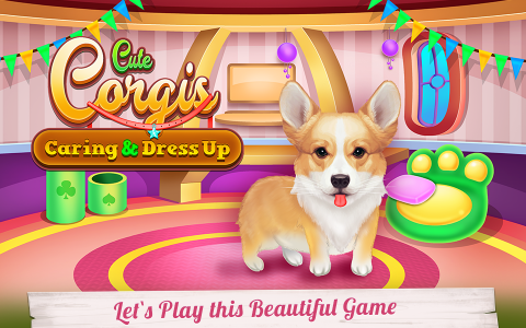 اسکرین شات برنامه Cute Corgis Caring and Dressup 1