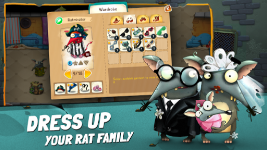اسکرین شات بازی The Rats: Feed, Train and Dress Up Your Rat Family 5