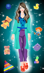 اسکرین شات بازی Doll Dress up and Hair Salon - Pajama Fashion 1