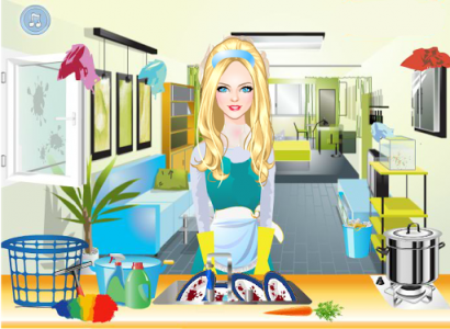 اسکرین شات بازی Gina - House Cleaning Games 1
