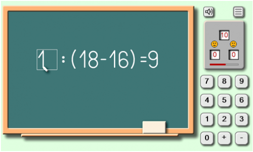 اسکرین شات بازی Math on chalkboard 1