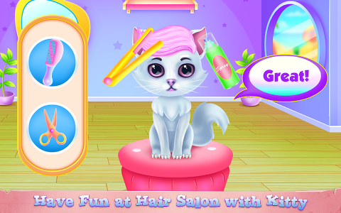 اسکرین شات برنامه Cute Kitty Caring and Dressup 8