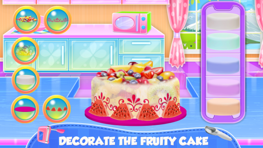 اسکرین شات برنامه Fruity Ice Cream Cake Cooking 3