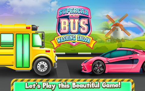 اسکرین شات برنامه Supercar and Bus Washing Salon 1