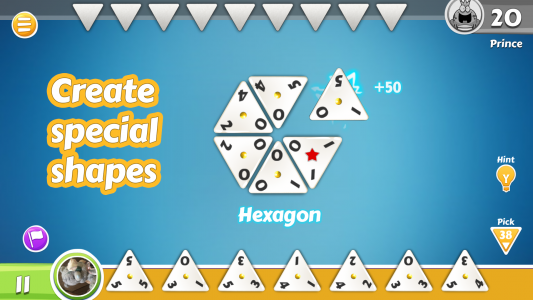 اسکرین شات 2 بازی Triominos, Triangular Dominoes