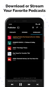 اسکرین شات برنامه Podkicker Podcast Player 3