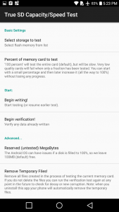 اسکرین شات 2 برنامه True SD Card Capacity & Speed