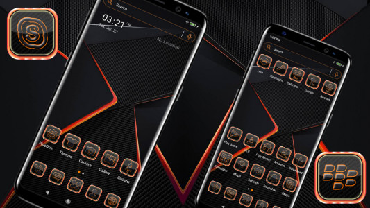 اسکرین شات 4 برنامه Orange Light Launcher Theme