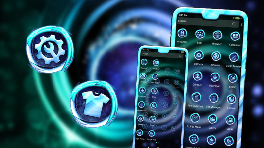 اسکرین شات 2 برنامه Spiral Nebula Launcher Theme