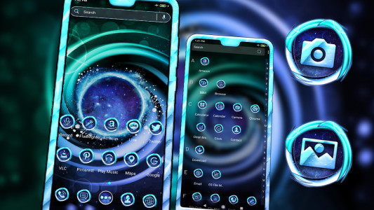 اسکرین شات 3 برنامه Spiral Nebula Launcher Theme