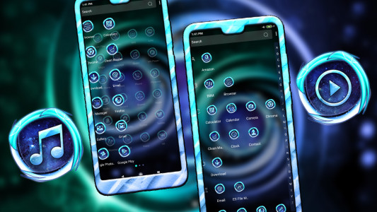 اسکرین شات 4 برنامه Spiral Nebula Launcher Theme