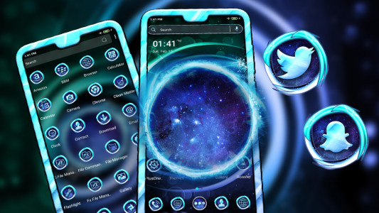 اسکرین شات 1 برنامه Spiral Nebula Launcher Theme