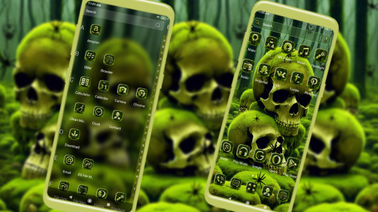 اسکرین شات 3 برنامه Swamp Skull Green Theme