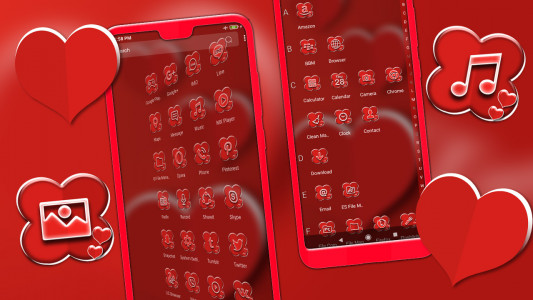 اسکرین شات 4 برنامه Valentine Red Heart Theme
