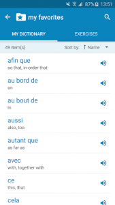 اسکرین شات برنامه French-English Dictionary 7