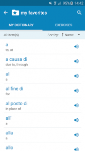 اسکرین شات برنامه Italian-English Dictionary 7